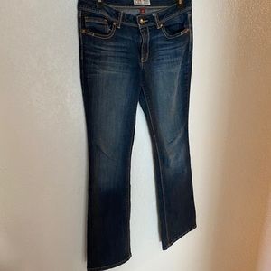 Low rise boot cut jeans
